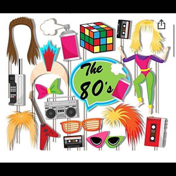 80’s Props for photobooth (20 pieces) - Picture 2 of 3